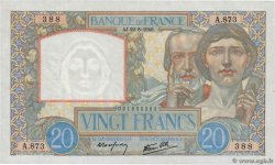 20 Francs TRAVAIL ET SCIENCE FRANCE  1940 F.12.06