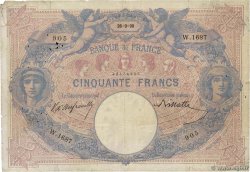 50 Francs BLEU ET ROSE FRANCE  1899 F.14.11