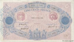 500 Francs BLEU ET ROSE FRANKREICH  1920 F.30.24 SS