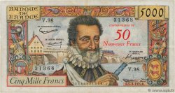 50 NF sur 5000 Francs HENRI IV FRANCE  1959 F.54.02 pr.TTB