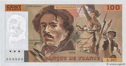 100 Francs DELACROIX imprimé en continu Numéro spécial FRANCIA  1993 F.69bis.05 FDC
