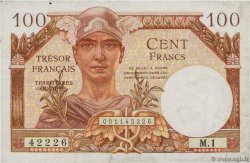 100 Francs TRÉSOR FRANÇAIS FRANCIA  1947 VF.32.01 MBC