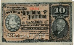 10 Centavos ARGENTINA  1892 P.214 VF