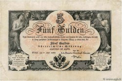 5 Gulden AUSTRIA  1866 P.A151b F+