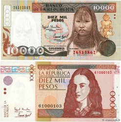 10000 Pesos COLOMBIA  1998 P.437A et P.444a SC+