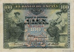 100 Pesetas SPAIN  1906 P.059a F+