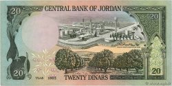 20 Dinars JORDANIE  1985 P.21b TTB+