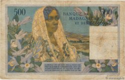 500 Francs MADAGASCAR  1958 P.047b BC
