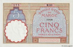 5 Francs MAROCCO  1922 P.23Aa AU+