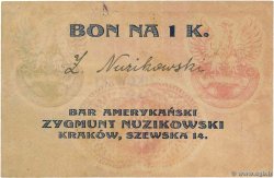 1 Korona POLOGNE Krakow - Cracovie 1919 P.- SUP
