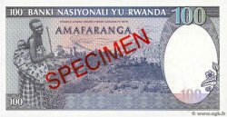 100 Francs Spécimen RWANDA  1989 P.19s UNC
