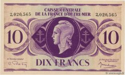 10 Francs AFRIQUE ÉQUATORIALE FRANÇAISE  1943 P.16c fST+