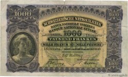 1000 Francs SUISSE  1947 P.37h MB