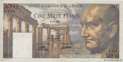 5000 Francs TUNISIA  1950 P.30 VF