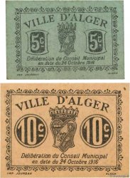 5 et 10 Centimes ALGÉRIE Alger 1916 GB.25 et 26