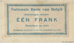 1 Franc BELGIEN  1914 P.081 fVZ