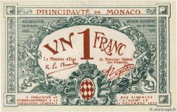1 Franc MONACO  1920 P.05 EBC+