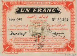 1 Franc TUNISIA  1918 P.36e UNC-