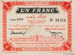 1 Franc TUNISIA  1919 P.46a q.SPL