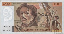 100 Francs DELACROIX imprimé en continu FRANCE  1993 F.69bis.06b215 XF