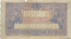 1000 Francs BLEU ET ROSE FRANCE  1890 F.36.02 VG