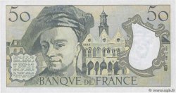 50 Francs QUENTIN DE LA TOUR Fauté FRANCIA  1992 F.67.18 q.FDC
