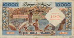 100 Nouveaux Francs sur 10000 Francs ALGERIA  1958 P.114 q.BB