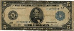 5 Dollars VEREINIGTE STAATEN VON AMERIKA New York 1914 P.359b fSGE