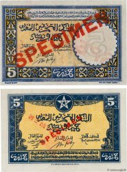 5 Francs Spécimen MOROCCO  1943 P.24s et P.33s XF - AU