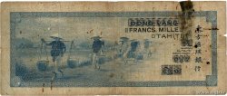 1000 Francs TAHITI  1943 P.18b q.MB
