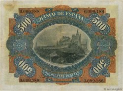 500 Pesetas SPAIN  1907 P.065 VF