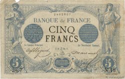 5 Francs NOIR FRANCE  1871 F.01.01