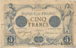 5 Francs NOIR FRANCE  1873 F.01.17