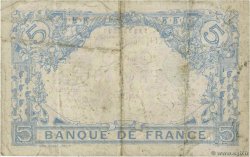 5 Francs BLEU lion inversé FRANCIA  1916 F.02bis.04 BC+