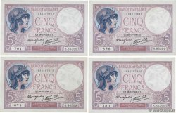 5 Francs FEMME CASQUÉE modifié Lot FRANCE  1940 F.04.15 pr.NEUF