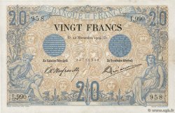 20 Francs NOIR FRANCE  1904 F.09.03 VF+