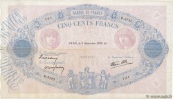 500 Francs BLEU ET ROSE modifié FRANCE  1939 F.31.46 TTB