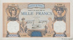 1000 Francs CÉRÈS ET MERCURE type modifié FRANCIA  1939 F.38.33 SPL