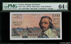 1000 Francs RICHELIEU FRANCE  1956 F.42.20 pr.NEUF