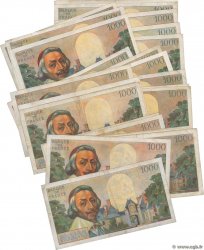 1000 Francs RICHELIEU Lot FRANCIA  1953 F.42.lot BB