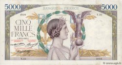 5000 Francs VICTOIRE FRANCIA  1935 F.44.02 BC+