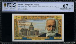 5 Nouveaux Francs VICTOR HUGO FRANCE  1965 F.56.19 UNC