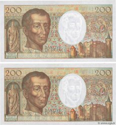 200 Francs MONTESQUIEU Modifié Consécutifs FRANCIA  1994 F.70/2.01 q.FDC