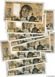 500 Francs PASCAL Lot FRANCIA  1977 F.71.14-18 BB