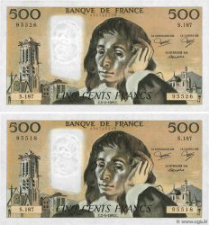 500 Francs PASCAL Lot FRANCE  1983 F.71.28 UNC-