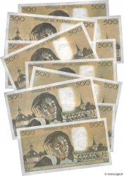 500 Francs PASCAL Lot FRANCE  1987 F.71.35-37 XF+