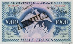1000 Francs FRENCH GUIANA  1943 P.16A FDC