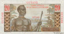 20 Francs Émile Gentil FRENCH GUIANA  1946 P.21 VZ