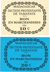 10 et 20 Centimes Non émis MADAGASKAR Tamatave 1930 P.- ST