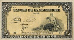 25 Francs MARTINIQUE  1943 P.17 VF+